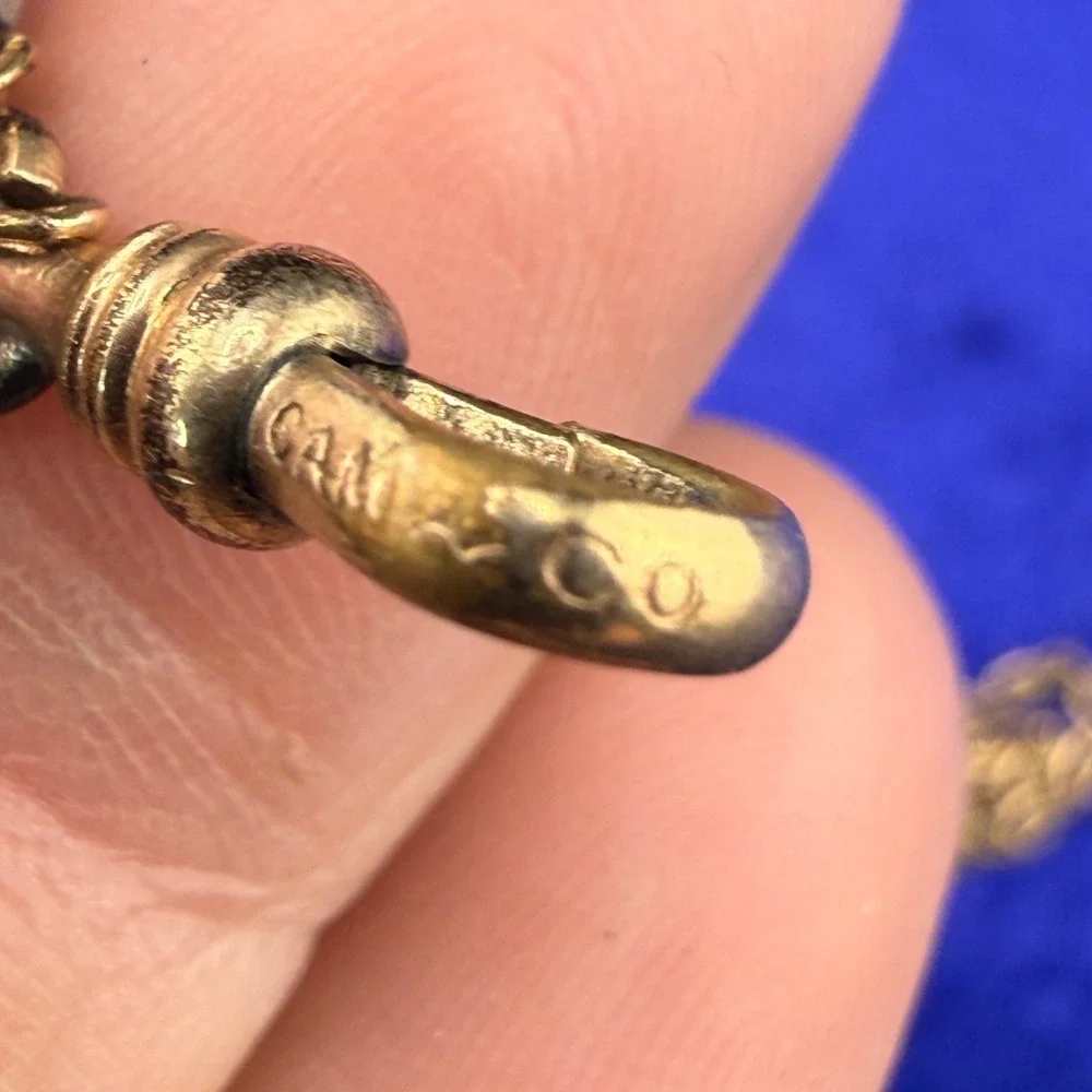 Vintage CAM&CO Gold Filled Watch Chain Slider 48